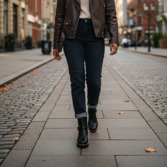 Naturalizer Shoes - Naturalizer Cabaret Moto Ankle Boot Women's Size 9 Black Ankle Lug Sole Bootie